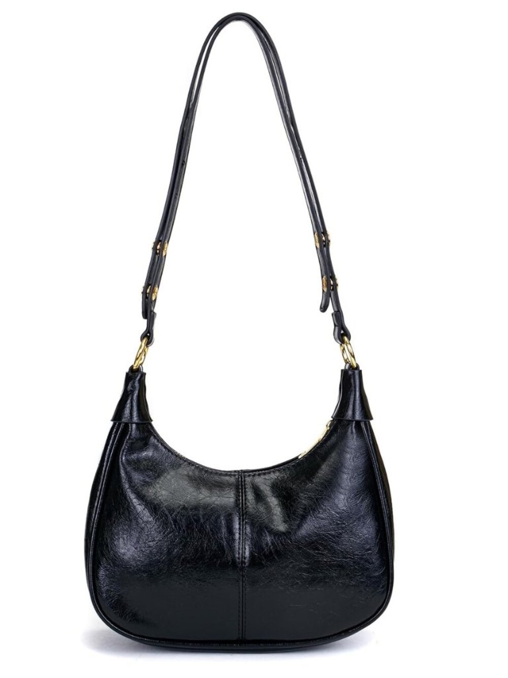 Small Hobo Purse for Women, Cute Retro Crescent Shoulder Bag with Zipper
